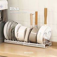 MANNA Rina - Pot Rack Divider Kitchen Rack Adjustable Pot Organizer Pot Rack Nordic Style Kitchen Ra