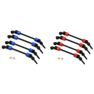 8Pcs Steel CVD Universal Joint Drive Shaft Axle Parts for Traxxas 1/10 E-Revo Summit RC Car Accessor