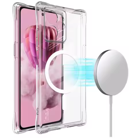 For HMD Skyline 5G IMAK Wireless Charging Magnetic Crystal Case Lens Protect Bumuper Armor Phone HMD