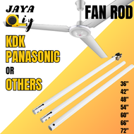 UNIVERSAL Ceiling Fan Rod KDK/PANASONIC Fan Rod Extension 6" 24" 30" 48" 60" 72"Ceiling Fan Pipe White