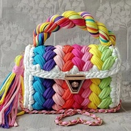 New Hyuna Handmade Crochet Bag, Influencer Handmade Hyuna Knitting Bag, Cloth Knitting Bag