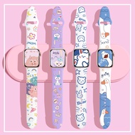 Watch Strap Compatible for  Apple Watch Band 38MM 40MM 41MM Silicone Cute Pattern Watch Band