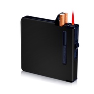 KOTAK ROKOK DENGAN PELONTAR DAN KOREK API JET KHUSUS ROKOK LINTING PANJANG MAX 8.5 CM