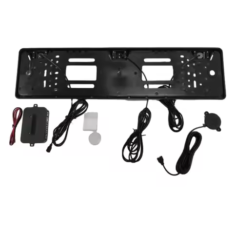 EU Europe Car License Plate Frame Car Parking Sensor Kit Auto Reverse Radar Sensor Buzzer 12V Drivin