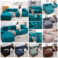 L Shape Sofa Cover Thick Stretchable 1/2/3/4Seater  Elastic Sofa Cover Warterproof Armrest Slipcover