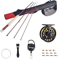 Aventik Whisperer Fly Fishing Rod 4 Pieces, 6FT 0/1/2/3wt, 7FT 3/4wt, 24T Corbon Fiber Fast Action S