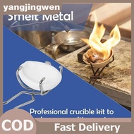YANGWEN 25.5CM Stainless Steel Crucible Tong Crucible Clamp Crucible Pliers White Gold Bowl Melting 