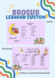 CETAK BROSUR PAKET LEBARAN CUSTOMUK F4 CETAK BOLAK BALIK