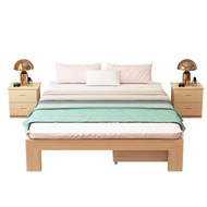 1.351.8m Slatted Bed Frame Without Headboard PK7J Modern Single Bed with Wooden Boards for House, La