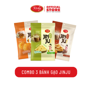 Combo snack giòn rụm - Bánh gạo Jinju Hàn Quốc mật ong cốm sữa bò tiêu Richy