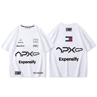 COD Movie F1 Racing Car APXGP Racer Same Peripheral Summer Loose Short Sleeve Cotton T-Shirt Men and