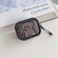 Funny Black Line Person Cartoon Case For AirPods Pro3 Pro2 Pro Soft Cover For AirPod 2/3/4 Color Ear
