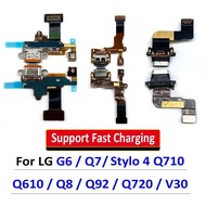 1X USB Charger Dock Connector Charging Port Microphone Flex Cable For LG  Q7 Q610 Q8 Q92 Q720 V30 St