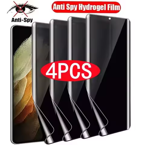 4Pcs Privacy Hydrogel Film For Realme GT 6T 6 China Global GT5 150W 240W GT8 Pro China Anti-Spy Scre
