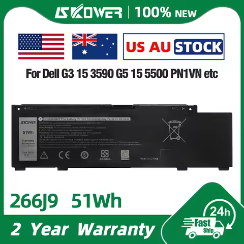 SKOWER G5 15 5500 5505 mv07r Laptop Battery 266J9 for dell G3 3500 3590 3700 3790 P89F