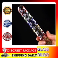 Glass Transparent Dildo Crystal Smooth And Dotted Sex Permainan Dewasa