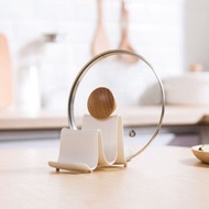 日本暢銷 - 創意簡約波浪鍋蓋架塑料鍋鏟架台面廚房置物架湯勺筷子收納架 餐具容器