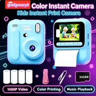 Kids Instant Print Color Camera 1080P HD Digital Camera for Children, Photo Video Music Games, Therm