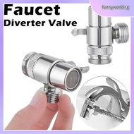 【FUNWD】3 Way Diverter Valve Water Tap Connector Kitchen Faucet Adapter Sink Splitter