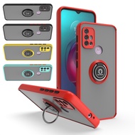 For Motorola Moto G30 G20 G10 G60 G60s G100 G200 G50 5G Translucent Frosted Cover with Rotatable Rin