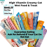 Snek Kucing - Makanan Kucing Gemuk Cepat - Makanan Basah Kucing/Makanan Ringan Kucing/Cat Wet Food/Cat Snack Stick