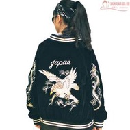 2018春秋新品橫須賀兩面穿古著刺繡女裝棒球服外套