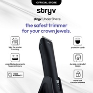 Stryv Men UnderShave | Travel-Size Electric Body Trimmer with Charging Stand and LED Light | IPX6 Wa