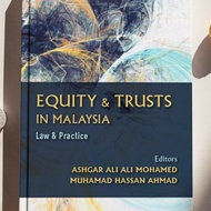 Equity and Trusts In Malaysia : Law & Practice By Dr Ashgar Ali | 2022