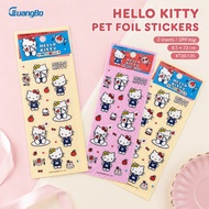 GuangBo Hello Kitty Washi Sticker Hot Stamping Decorative Sticker 2 Sheets