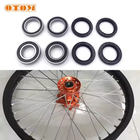OTOM Motorcycle Front Rear Wheel Hub Oil Seal Bearing Set For KTM EXC SX XCF MXC SMR Husaberg Husqva