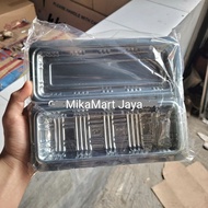 [ 1 pack contains 50 Pcs ] Large Clear Sausage Mica H24 Large Jumbo Sausage Tray/ Long Hotdog Tray/