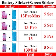 แถบสติ๊กเกอร์กาวแบตเตอรี่สติ๊กเกอร์กันน้ำหน้าจอ LCD สำหรับ iPhone 11 13 Pro Max 12Mini 14 Plus X Xs Xr SE 8 8P