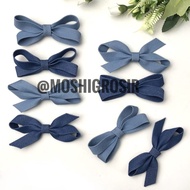 1PC - JEANS RIBBON APPLICATION / JEANS BOW / KOREAN JEANS RIBBON APPLICATION