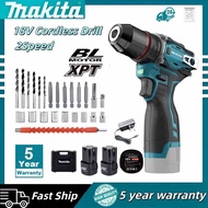 [MY]MAKITA 18V Brushless Cordless Drill Rechargeable Screwdriver Power Tools 1set 2battery 1charge