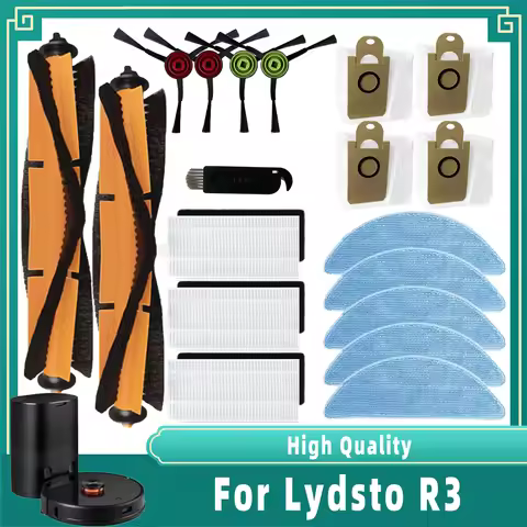 Spare for Xiaomi Lydsto R3 Robot Vacuum Cleaner Main Side Brush Hepa Filter Mop Rag Cloth Dust Bag A