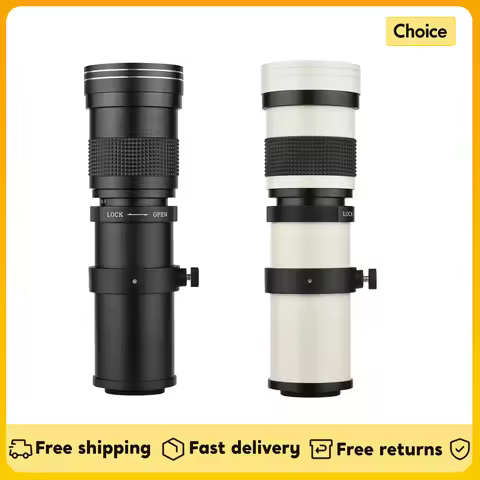 Camera MF Super Telephoto Zoom Lens F/8.3-16 420-800mm T Mount with Universal 1/4 Inch Thread for Ca