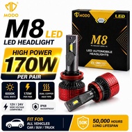 MODO M8 LED 170W Automobile Headlights 6000K H1 H3 H4 H7 H11 9005 9006
