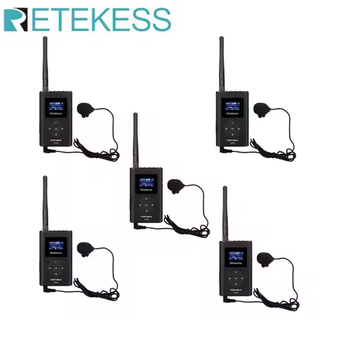 Retekess FT11 FM Transmitter Wireless MIC Transmitter Microphone For Tour Guide Church Meeting Train