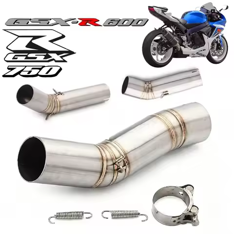 For Suzuki GSXR600 GSXR750 K6 K7 K8 K10 Motorcycle Modified Exhaust Pipe Exhaust Muffler Escape Midd