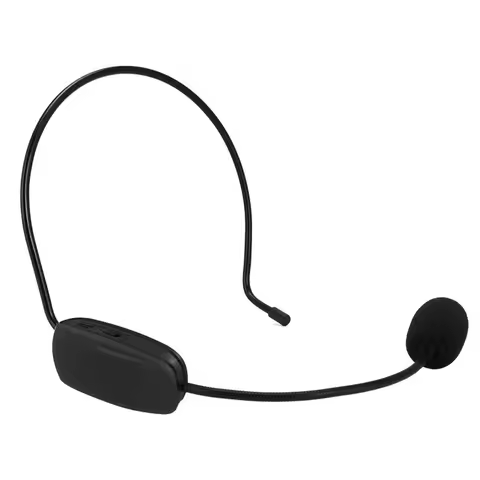 FM Wireless Microphone Headset 87.5MHz-108MHz Radio Mic Voice Amplifier Head Mic for Teaching/Tour G