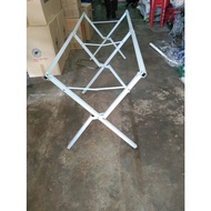 KAKI MEJA LIPAT PASAR MALAM 6KAKI BESI BEWARNA PUTIH KAKI MEJA NIAGA