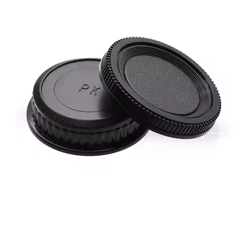 For Pentax K Rear Lens Cap / Camera Body Cap / Cap Set Plastic Black for Pentax PK K mount camera an