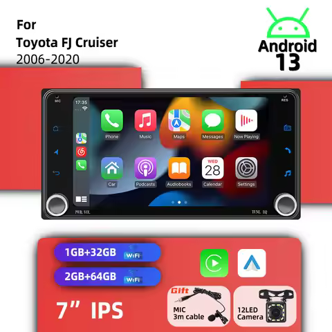 For Toyota FJ Cruiser 2006-2020 Android Radio 2Din Car Multimedia Head Unit GPS Stereo 7" Screen Wir