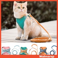 walmarsp Pet Harness Cat Halter Soft Breathable Vest with Cat Leash Reflective Safety Harness for Ou