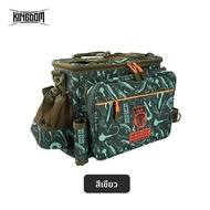 Kingdom Multifunctional Fishing Tackle กระเป๋า 44*21*22 ซม.1000D ไนลอนกันน้ําขนาดใหญ่ความจุกีฬากลางแ