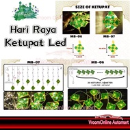 [RAYA 2025] 10L/20L 55/80mm Crystal Ketupat LED Chasing Decoration Lights Hari Raya Aidilfitri Lampu