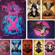 Arcane Season 2 Jinx VI Graffiti Metal Signs Poster Caitlyn Jayce Viktor Character Metal Arcane TV S