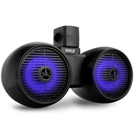 Pyle Dual Bluetooth Off-Road Speakers - 6.5” 200W 2-Way Marine Waterproof Wakeboard Tower Sound Syst