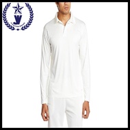 Full Set) 100% polyester Cricket long sleeve off White Jersey, Ship from