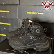 CC PROTECTORS S302 Black Mamba Waterproof Protective Riding Shoe Boots Air Breathable Rider Kasut